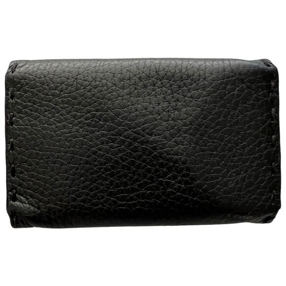 Fendi Key Ring Black Leather Holder - Picture 2 of 9